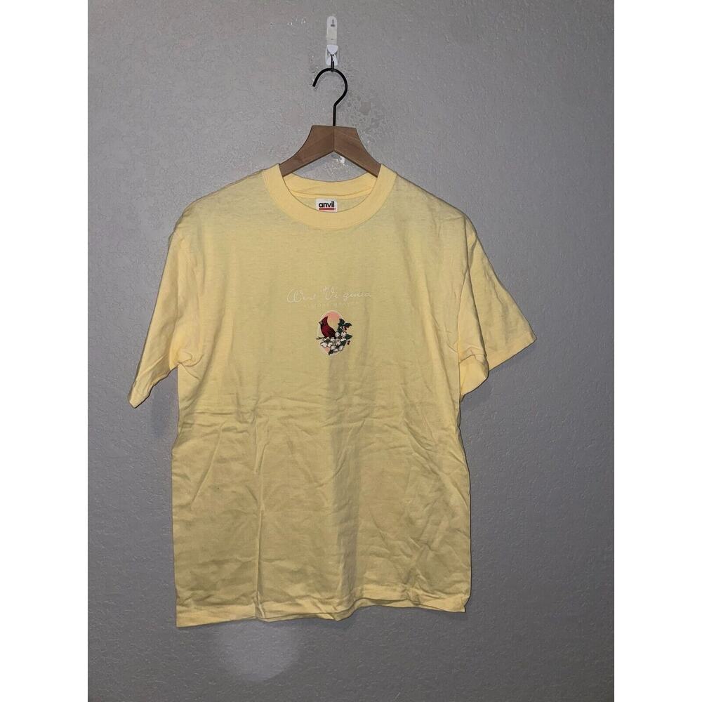 Vintage West Virginia Shirt Tee Almost Heaven Cardinal Anvil State 90s Medium